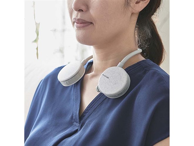 エレコム、テレビの音が聞けるワイヤレス接続のネックスピーカーと手元