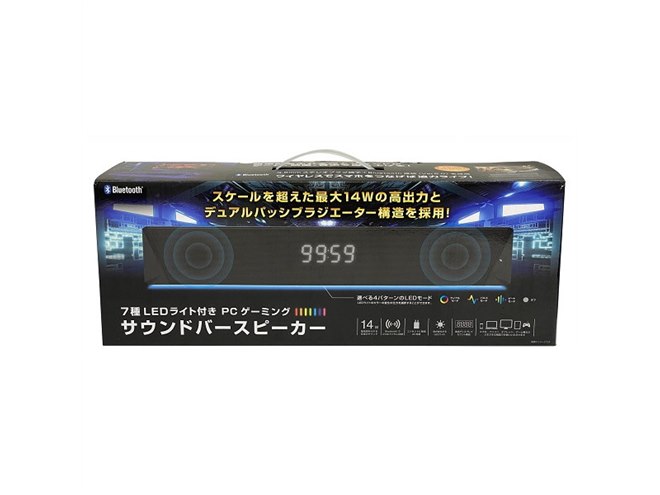 4,378円、ゲオがLEDライト7種搭載のBluetoothサウンドバー発売 - 価格.com