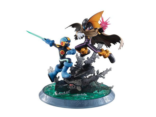 ロックマンvsフォルテ」激闘シーンがジオラマに、ゴスペルが倒れ伏した