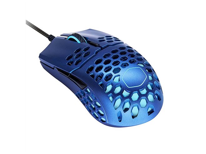 青いマウス クーラーマスター、限定カラーのゲーミングマウス「MM711 Metallic