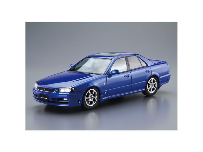 AOSHIMA、カタログ仕様を再現した「R34型スカイライン」1/24模型
