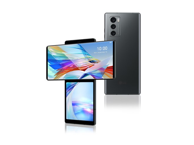 【極美品】LG Wing 本体 LG Electronics - [2693] 美品 LG Wing 5G 128GB グレイ SIM