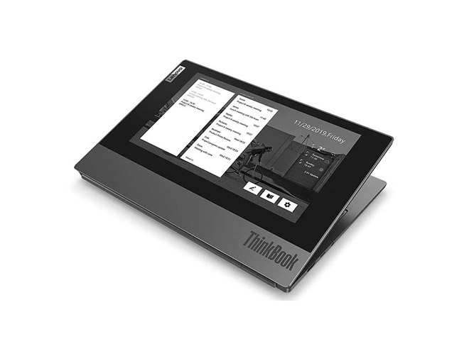 レノボ ノートパソコン A4サイズ ウインドウズ10 レノボ、天板に10.8型E Inkディスプレイを搭載した「ThinkBook Plus