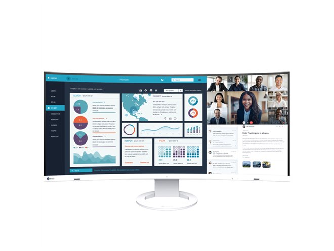 EIZO、37.5型で3840×1600表示の曲面ウルトラワイドディスプレイ