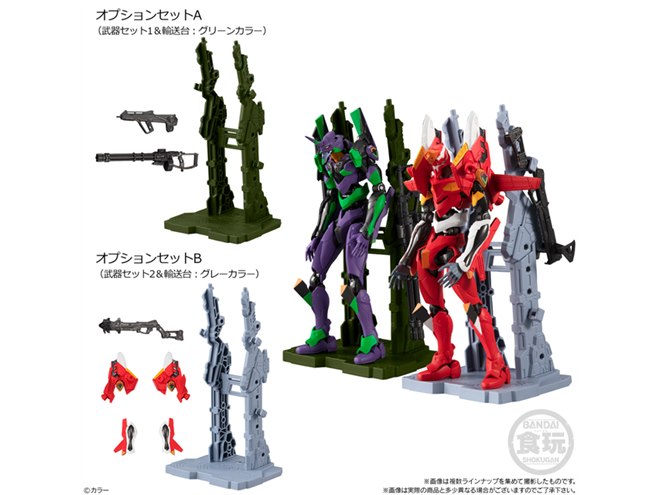 フレーム装着の可動食玩フィギュア「EVA-FRAME