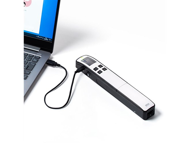 サンワダイレクト 2WAYスキャナ ハンディ400-SCN059W サンワ、ハンディ＆シートフィードの2Wayスキャナー「400