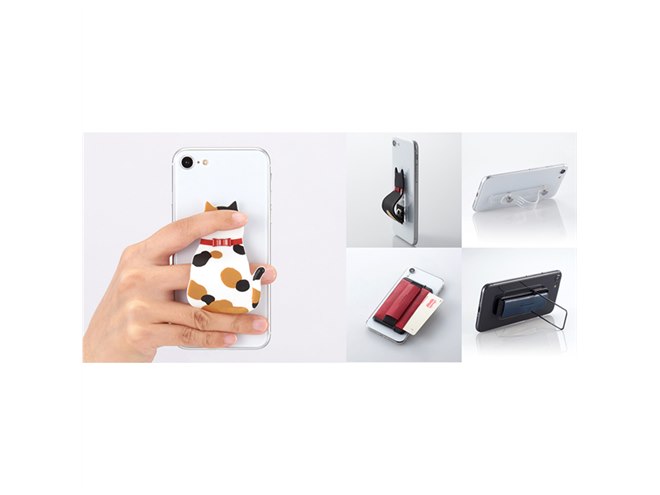 エレコム、スマホの落下を防止するアニマルデザインのスマホバンドなど