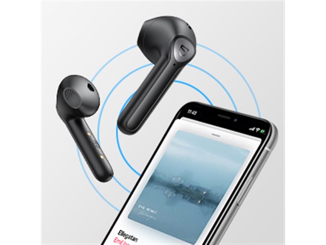【訳あり】SoundPEATS ワイヤレス イヤホン Bluetooth SOUNDPEATS、機種を選ばず左右同時接続できる完全ワイヤレスイヤホン