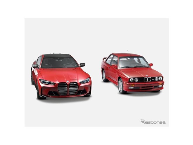 BMW、初代 M3 と新型 M4 クーペのワンオフ発表…ファッション