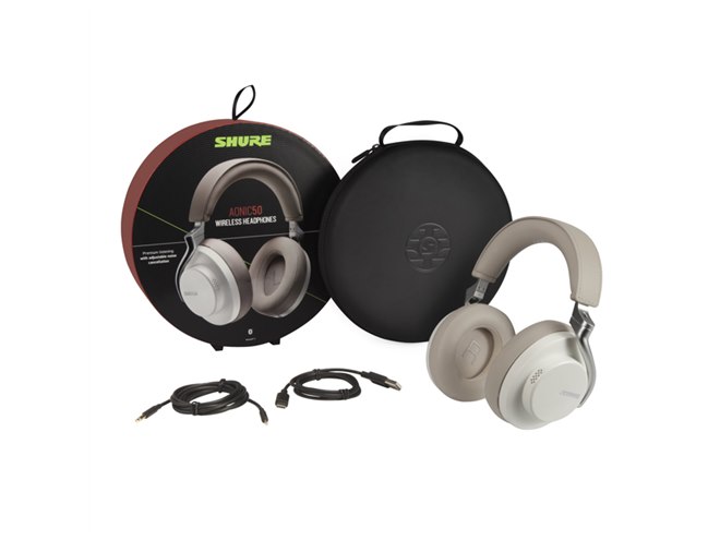 Shure、NCワイヤレスヘッドホン「AONIC 50」に新色ホワイト追加