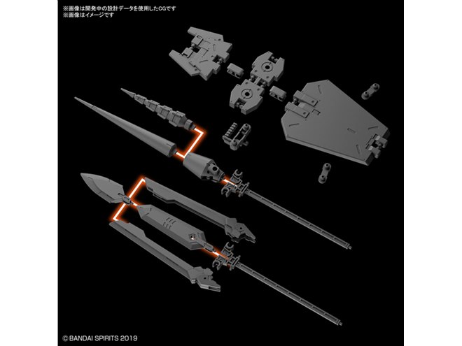 バンダイ、別売り「30MMシリーズ」に対応した大型武器パーツセット