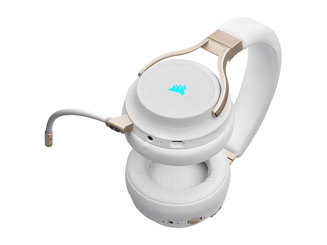 Corsair Virtuoso RGB Wireless ホワイト　パール Corsair、ゲーミングヘッドセット「VIRTUOSO RGB WIRELESS」にブラウン