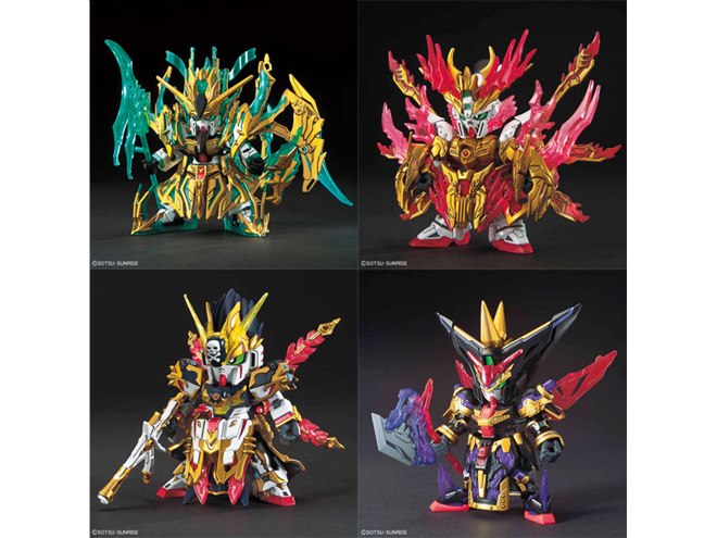 武聖関羽雲長νガンダム」など、「SD 三国創傑伝」4月分プラモ8種の発売