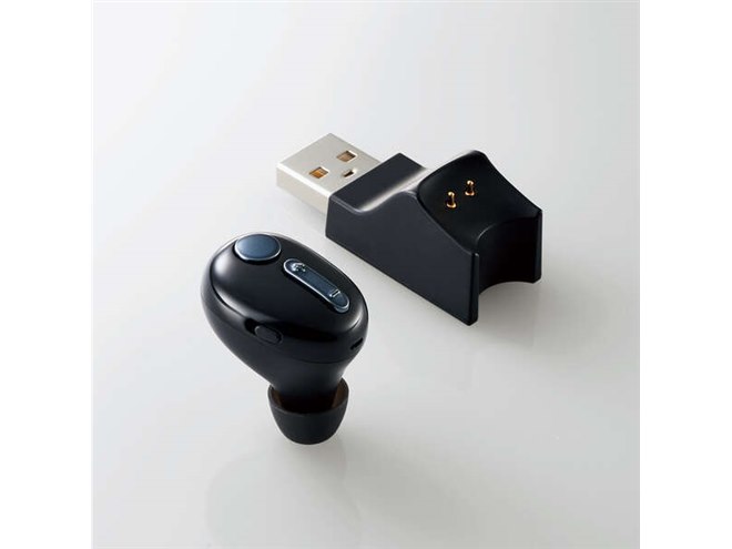 エレコム、充電台付き片耳タイプのBluetoothヘッドセット「LBT-HSC31