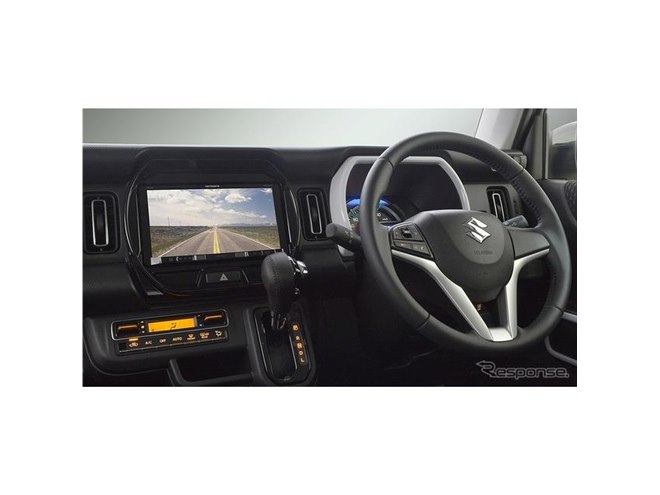 スズキ ハスラー 新型に大画面9インチ市販ナビを装着、カナックが取付