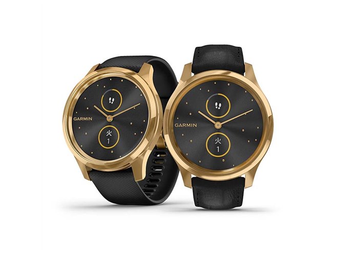 ガーミン vivomove HR BlackSilver Leather ガーミン vívomove HR