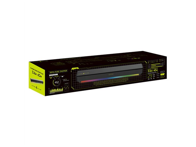 プリンストン/ゲーミングサウンドバー/ULTRA PLUS/UP-GSB-A/2112000667/Bランク/77【中古】 プリンストン、40W出力の2.1chゲーミングサウンドバー「UP-GSB
