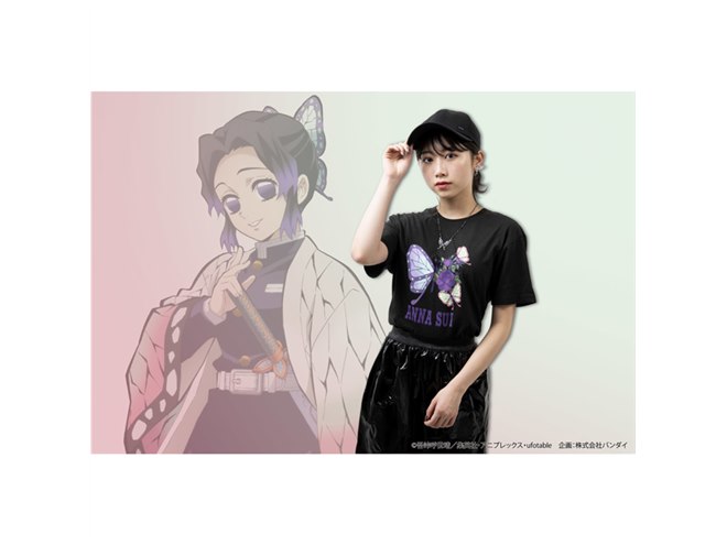 ANNA SUI 鬼滅の刃コラボ 鬼滅の刃：人気のANNA SUIコラボバッグ 早くも2次受注 パープルの胡蝶