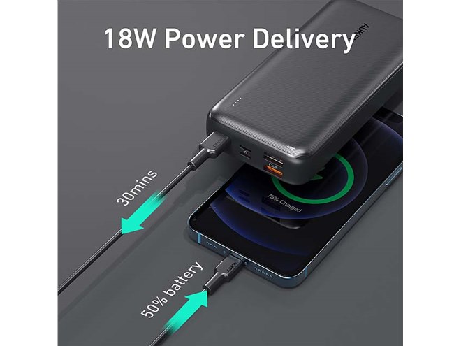 急速充電 Aukey モバイルバッテリー20000mah お買い物マラソン特別商品 AUKEY Metallic 20000mAh 大容量 モバイルバッテリー AUKEY オーキー Sprint X 20K 65W PB-Y43-GY 3ポート スマホ iPhone Android タブレット ノートPC USB-A USB-C PD対応 QC対応 急速充電 3A出力 3台同時充電 2年保証 AUKEY