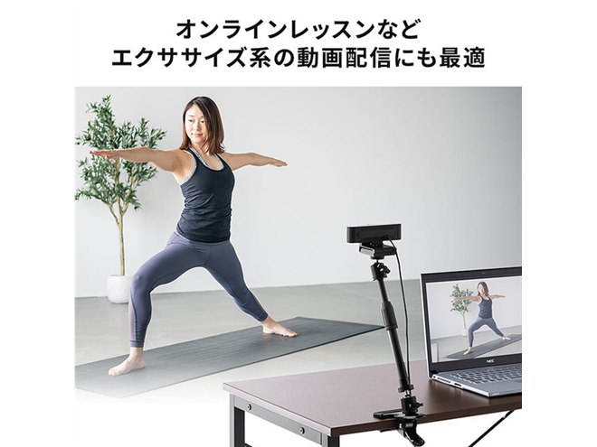サンワ、こまかく角度調整できるWEBカメラ/スマホ用クリップ式クリップ