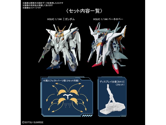 閃光のハサウェイ」ΞガンダムVSペーネロペーがHGUC 1/144ガンプラセットで登場 - 価格.com