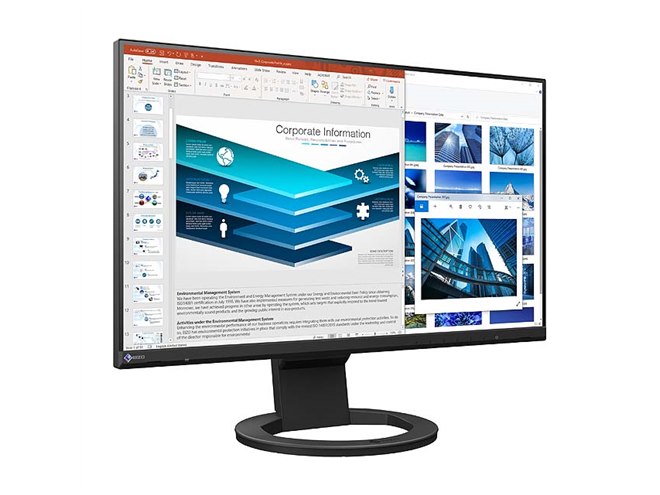 EIZO、USB Type-C接続に対応した23.8型液晶ディスプレイ「FlexScan