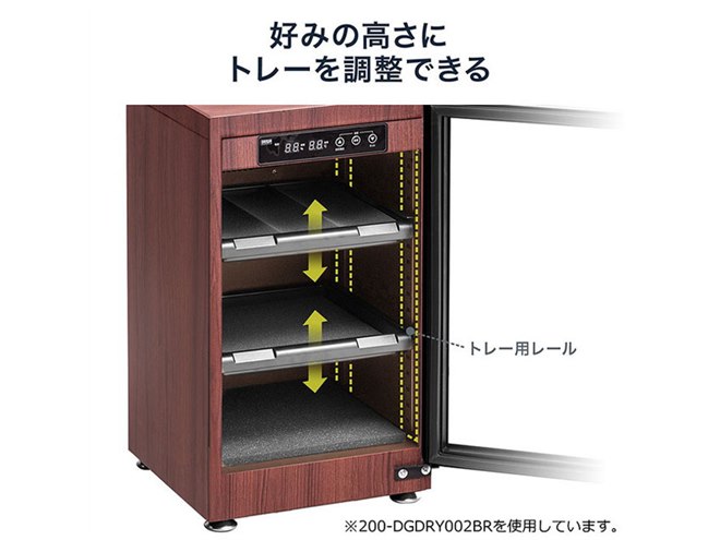 サンワ、木目柄ブラウンのデジタル防湿庫40L/50Lを各発売 - 価格.com