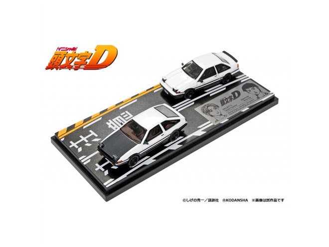 2025新入荷 頭文字D」より、「藤原拓海トレノ&乾信司トレノ2ドア」1/64 その他