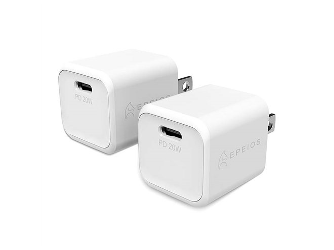 MPOW、2,999円のUSB PD急速充電器2個セット「20W Ultra PD Charger