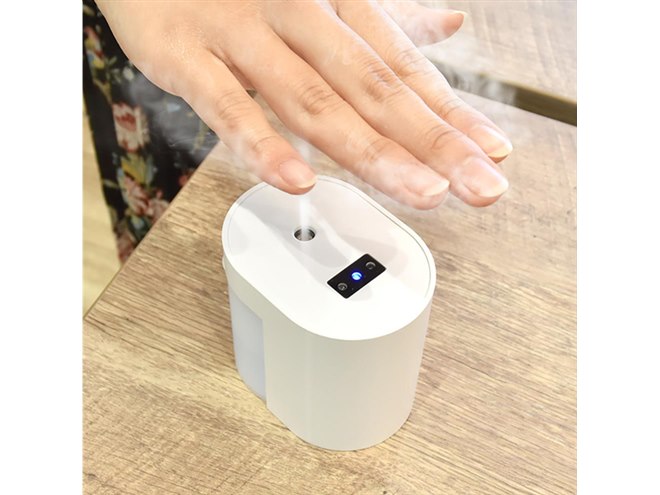 サンコー、自動でアルコールミストを噴霧する非接触ディスペンサー