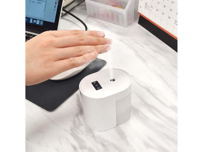 サンコー、自動でアルコールミストを噴霧する非接触ディスペンサー