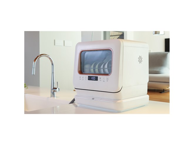 maxzen、タンク式/分岐水栓式を選べる約70度温水洗浄搭載の食器洗い