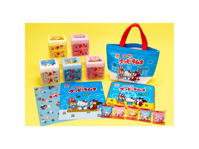ハローキティ クッピーラムネ ストラップ ロングセラー商品「クッピーラムネ」とのレトロかわいいコラボ