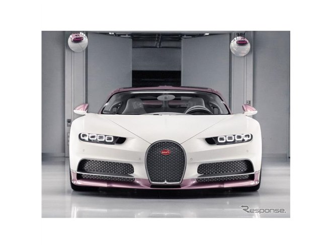 ブガッティ シロン にピンクツートンのワンオフ、夫から妻への