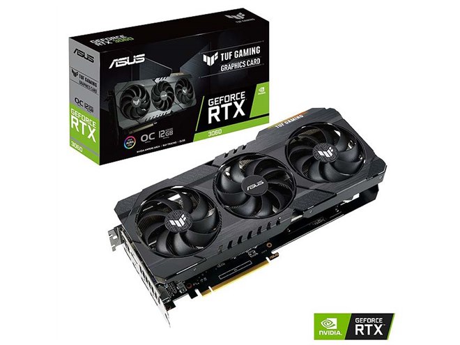 グラフィックボード・グラボ・ビデオカード ASUS GeForce RTX 3060 OC GDDR6 12GB ASUS、OC仕様の「GeForce RTX 3060」を搭載したビデオカード2機種