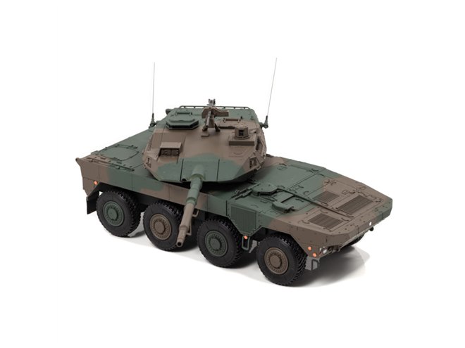 ヒコセブン、105mmライフル砲を再現した「1/43 陸上自衛隊 16式 ヒコセブン、105mmライフル砲を再現した「1/43 陸上自衛隊 16式