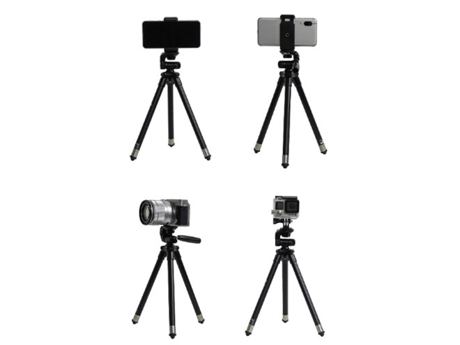 KING、スマホやアクションカメラで使えるアクセ付き小型三脚「FZ-158+