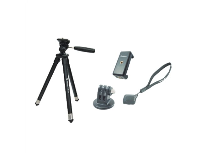 KING、スマホやアクションカメラで使えるアクセ付き小型三脚「FZ-158+