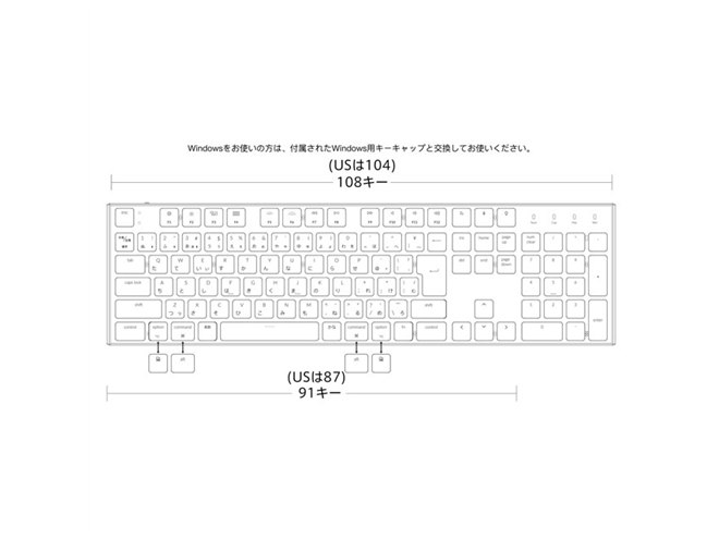 Gateronスイッチ搭載の「Keychron K1 ワイヤレス・メカニカル