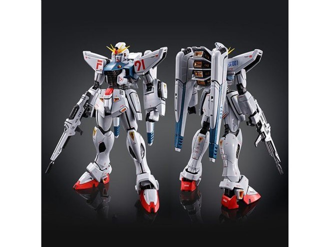 チタニウムフィニッシュ加工のMGガンプラ「ガンダムF91」、ラフレシア型台座付き - 価格.com