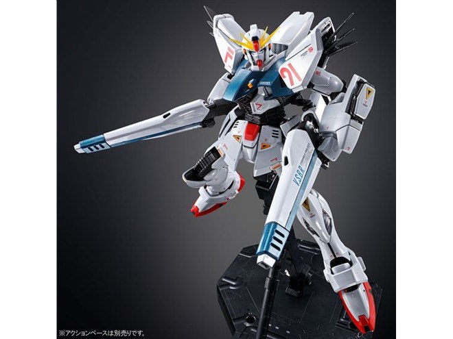 チタニウムフィニッシュ加工のMGガンプラ「ガンダムF91」、ラフレシア型台座付き - 価格.com