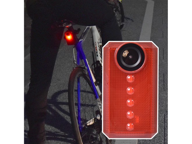 サンコー、テールランプ機能付き“自転車用ドライブレコーダー