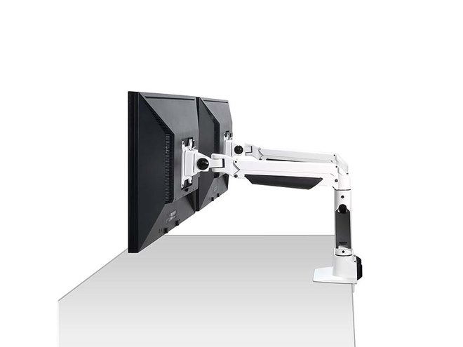 センチュリー、2画面対応の4軸デュアル式モニターアーム「CGMA-4A2MWH