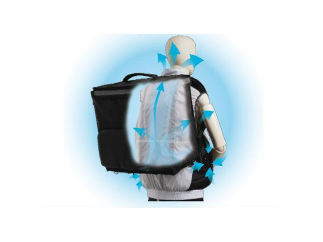 デリバリーサービス配達員向け、“背中が涼しい”ファン付きベスト