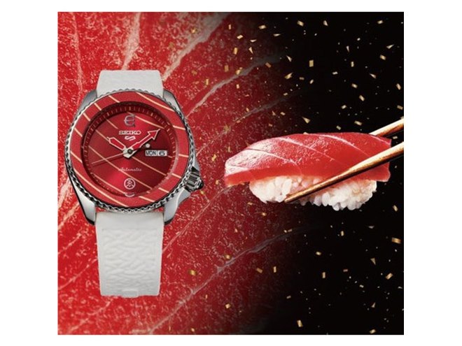 食欲をそそる寿司”をイメージした「セイコー 5スポーツ」限定モデル