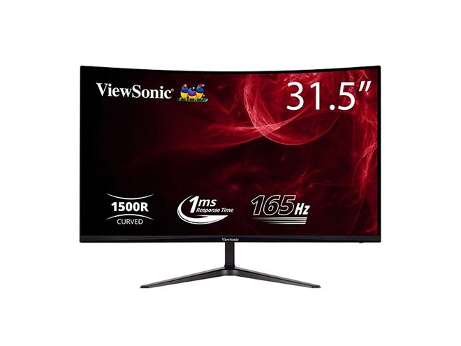 ViewSonic、曲面画面を採用した31.5型ゲーミング液晶ディスプレイ