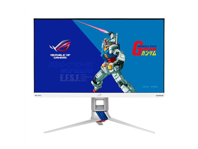 ASUS、「機動戦士ガンダム」コラボの27型ゲーミングディスプレイ