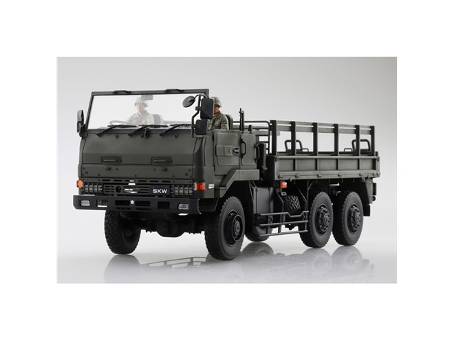 最新型「3 1/2tトラック」1/35模型、幌あり/なしを組み立て選択式で