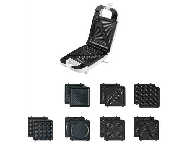 ライソン、7種類のプレート付き「7DAYS サンドメーカー」7,700円