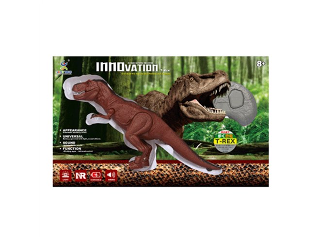 廃盤　新品　 Fossilly T Rex ティラノ　恐竜 童友社、赤外線で歩いて咆哮する恐竜に「ティラノサウルス」と